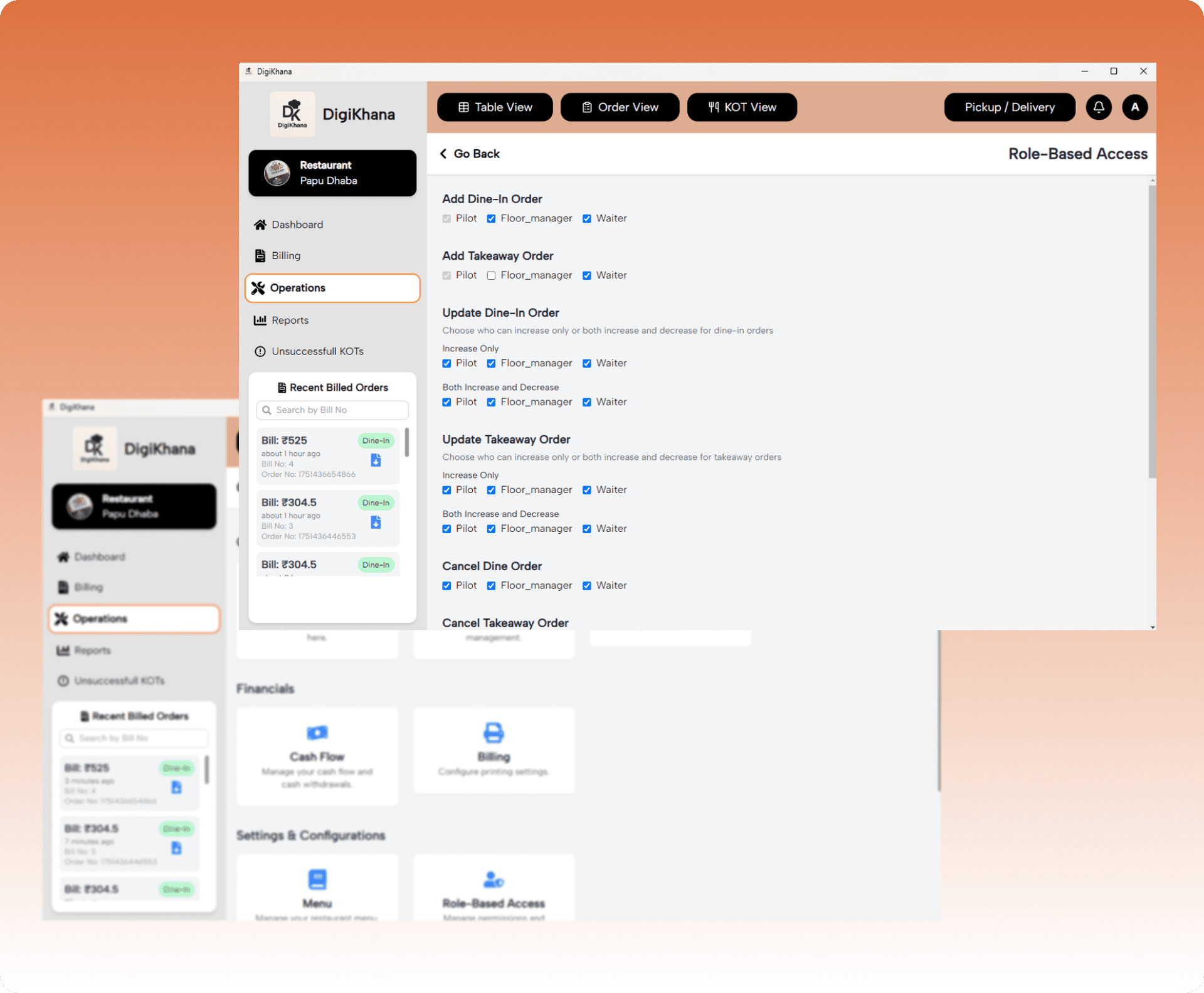 Role-Based Access for Smooth Restaurant Operations