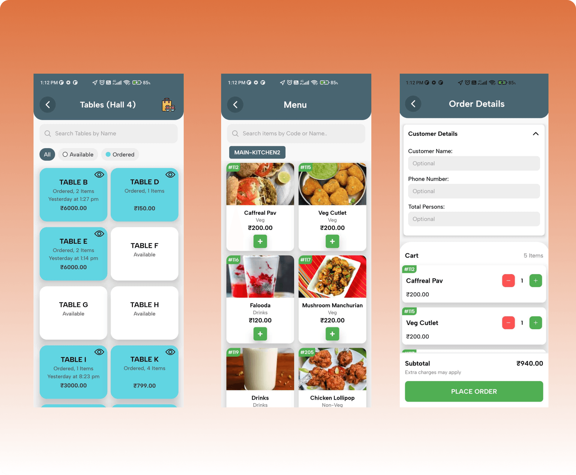 Quick and Easy Dine-In Order Management